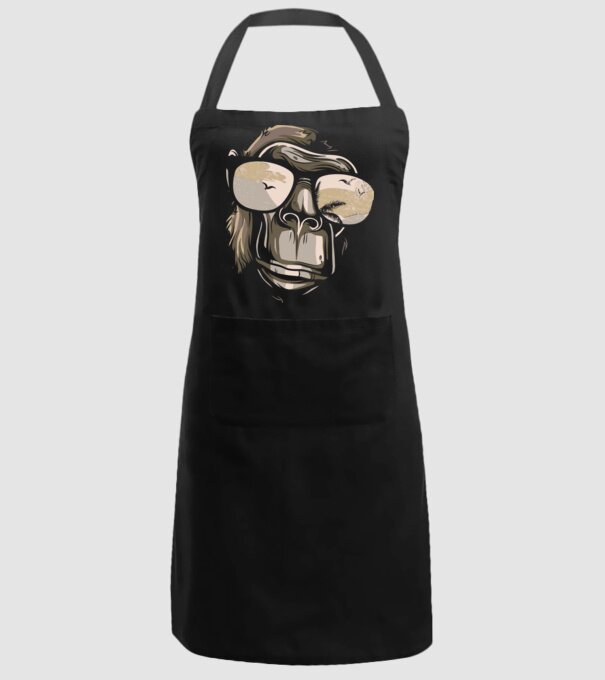 Cool Monkey model negru pe tricou