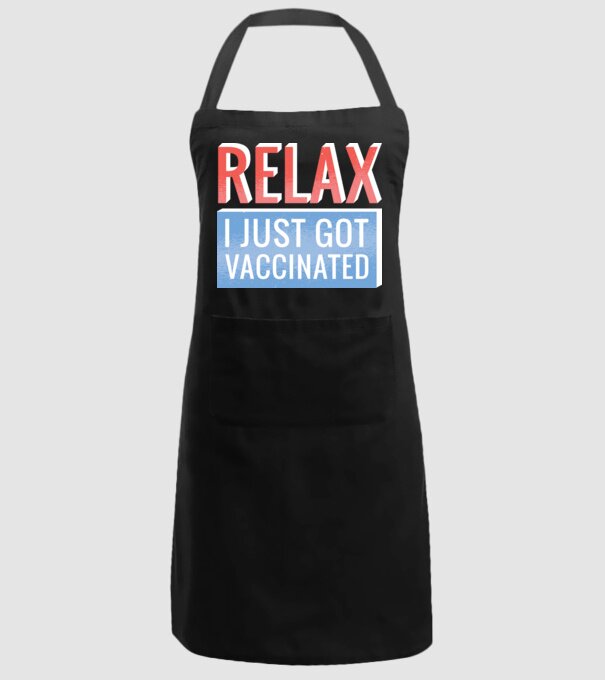 Fii calm, sunt vaccinat model negru pe tricou