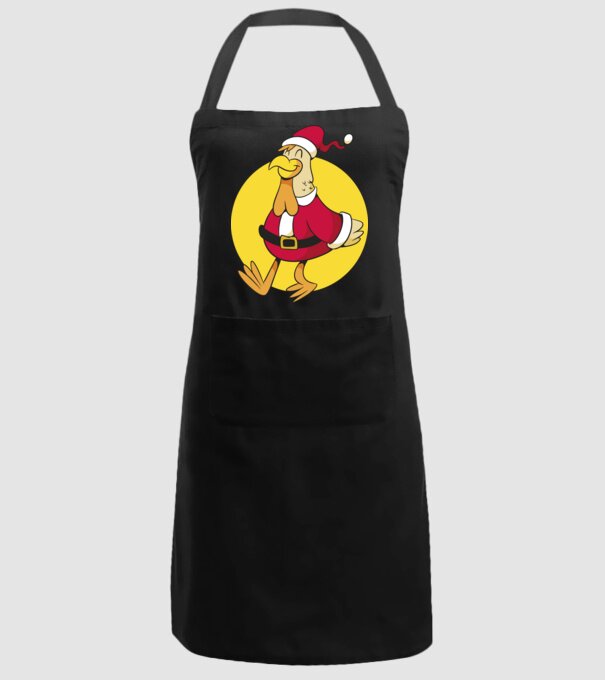 Moș Crăciun Pui model negru pe tricou