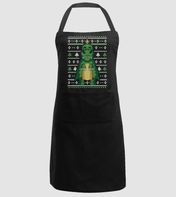 T-rex cu pulovăr urât model negru pe tricou