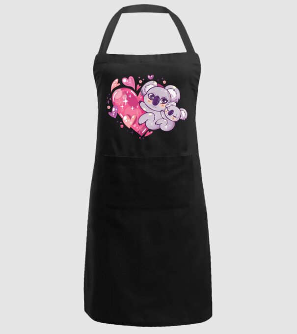 Koala drăguță Anime model negru pe tricou