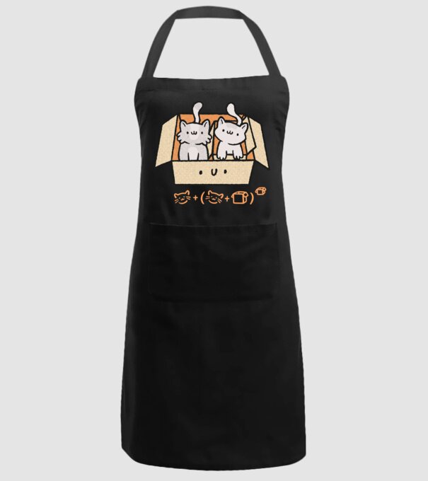 Cutie cu pisică drăguță model negru pe tricou