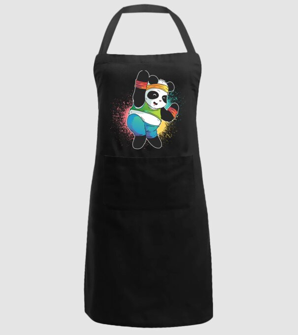 Panda drăguț Zumba model negru pe tricou