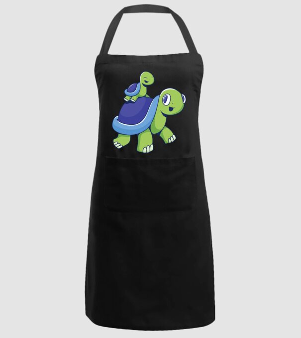 Familie țestoase drăguțe model negru pe tricou