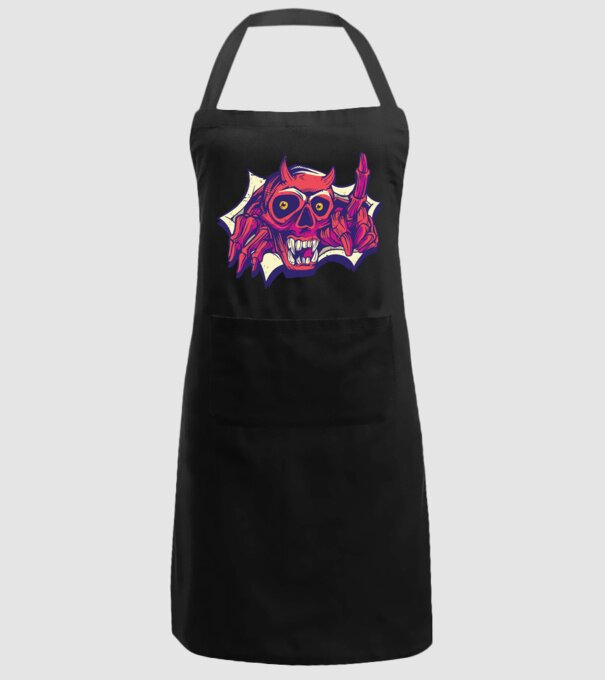 Craniu de Demon model negru pe tricou