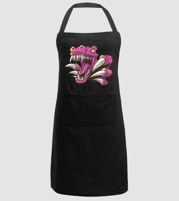 Gheare de dinozaur model negru pe tricou