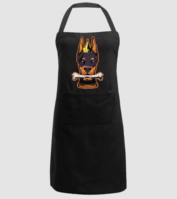 Rege Doberman model negru pe tricou