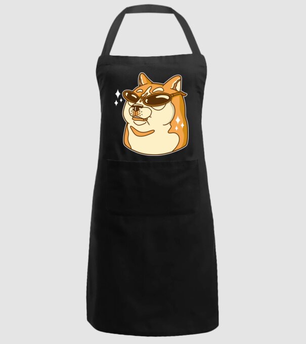 Doge Coin model negru pe tricou