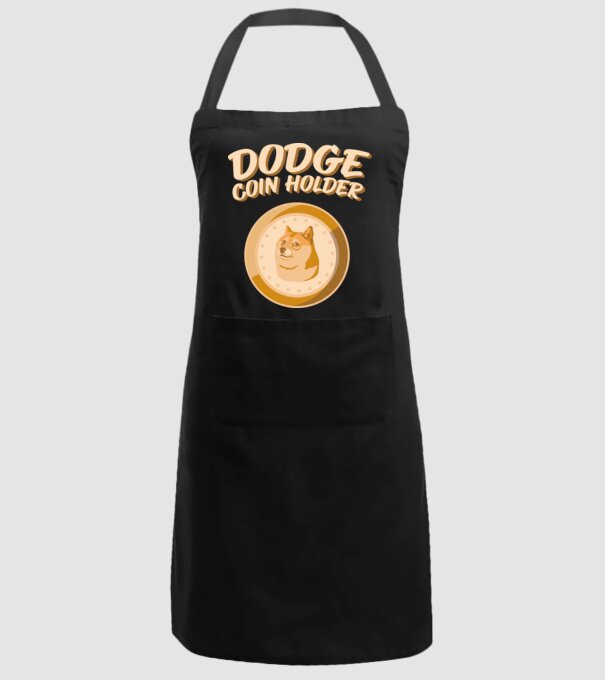 Doge Coin Holder model negru pe tricou
