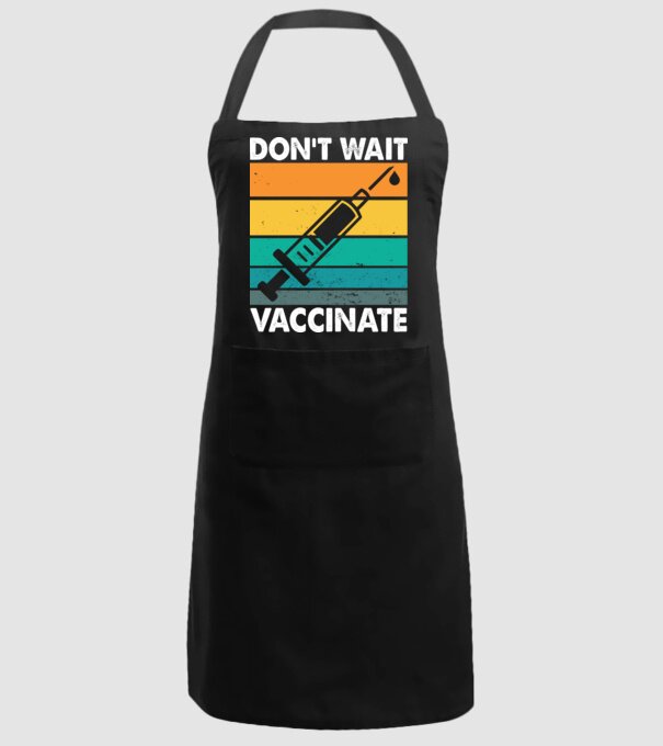 Don't wait vaccinate model negru pe tricou
