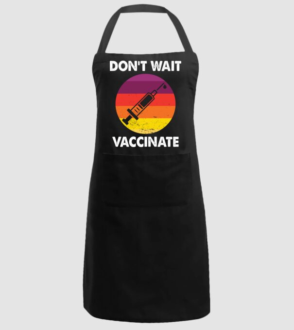 Don't wait Vaccinate model negru pe tricou