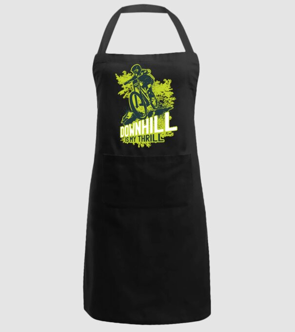 Downhill Is My Thrill tricou bicicletă model negru pe tricou