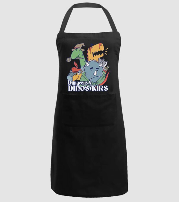 Dungeons and Dinosaurs model negru pe tricou