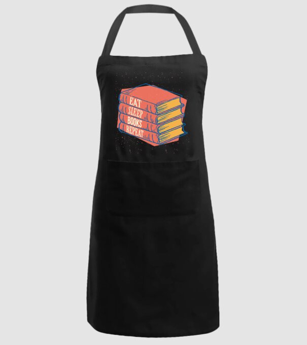 Eat Sleep Books Repeat Lectură model negru pe tricou