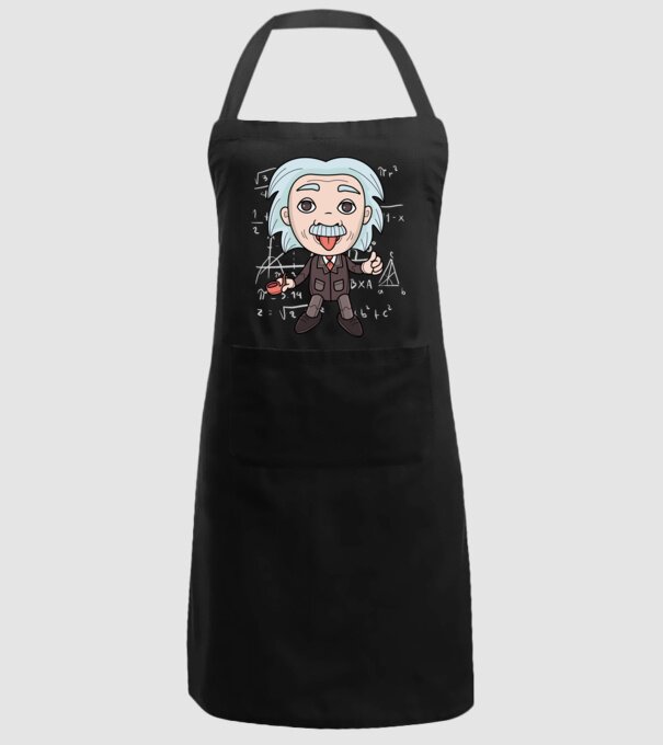Caricatură Einstein model negru pe tricou