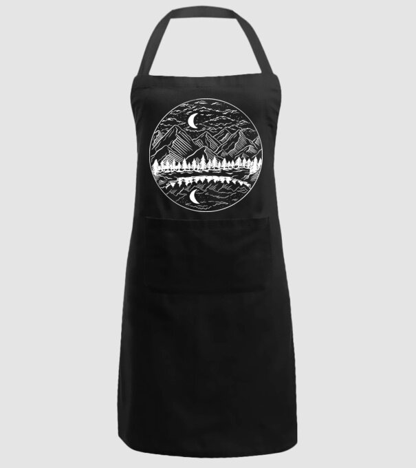 Peisaj de Noapte model negru pe tricou