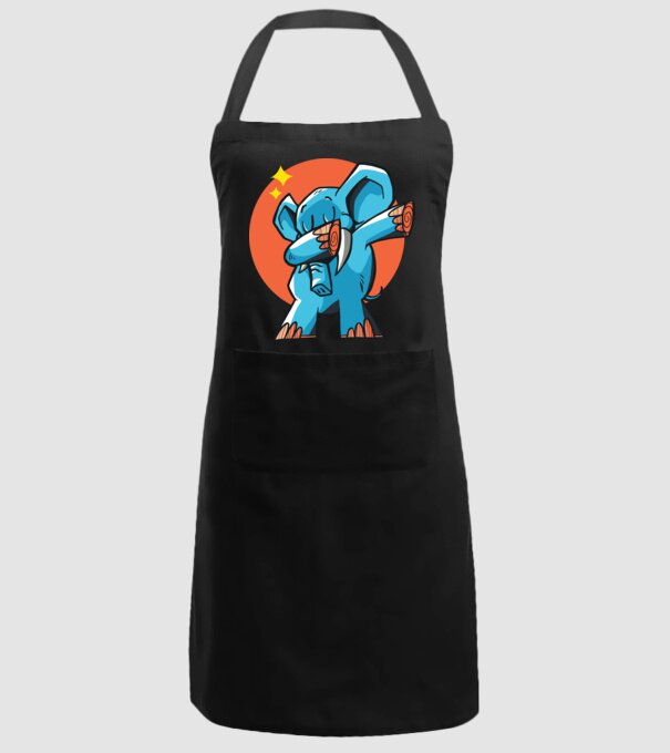 Elefant DAB model negru pe tricou