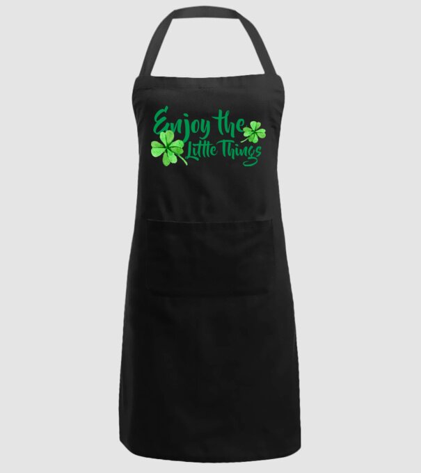 Enjoy the little things model negru pe tricou
