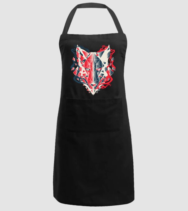Wolf Head model negru pe tricou