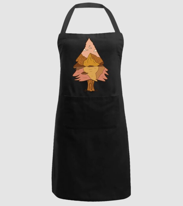 Brad Natură model negru pe tricou