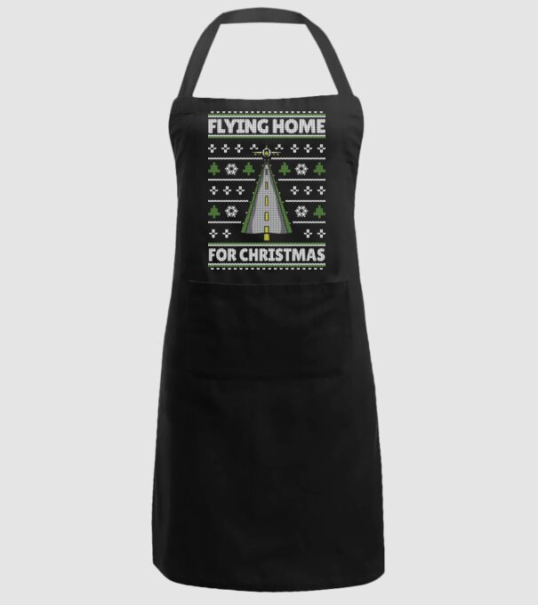 Flying Home for Christmas Pulover urât model negru pe tricou