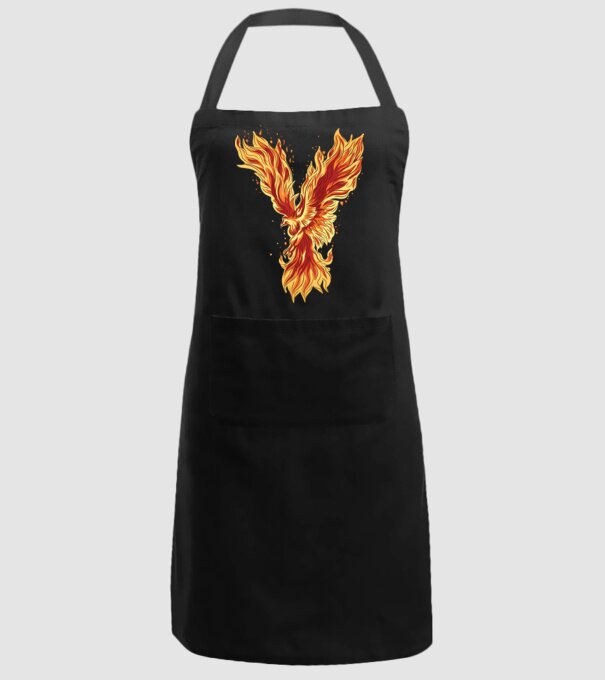 Pasărea Phoenix model negru pe tricou