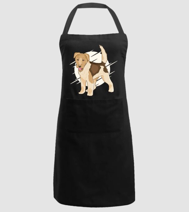 Fox Terrier model negru pe tricou