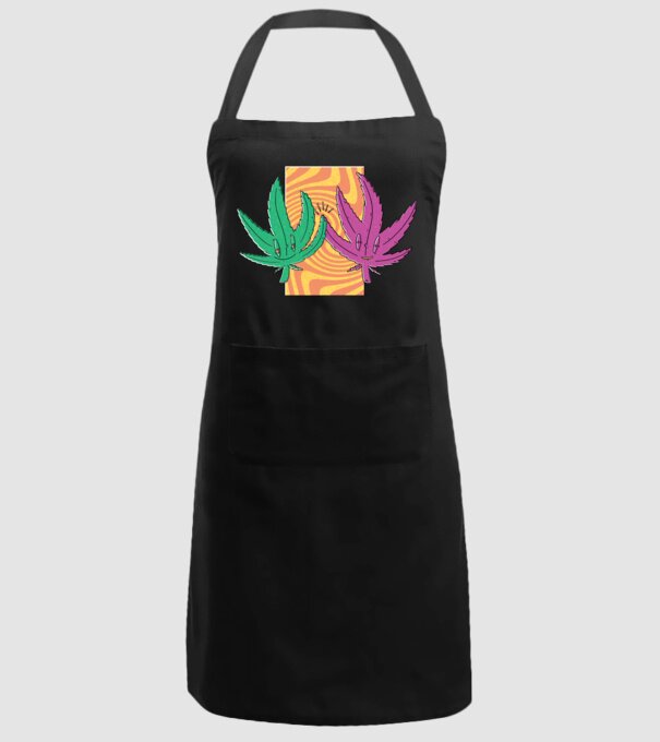 Frunze marijuana salut model negru pe tricou