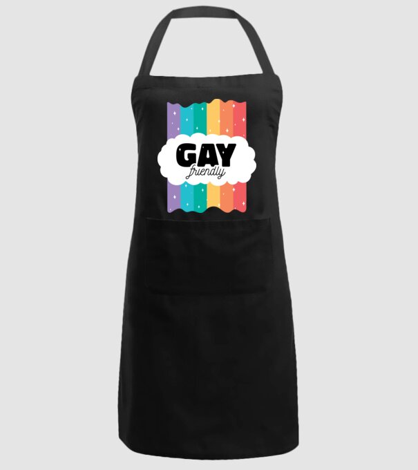 Gay friendly model negru pe tricou