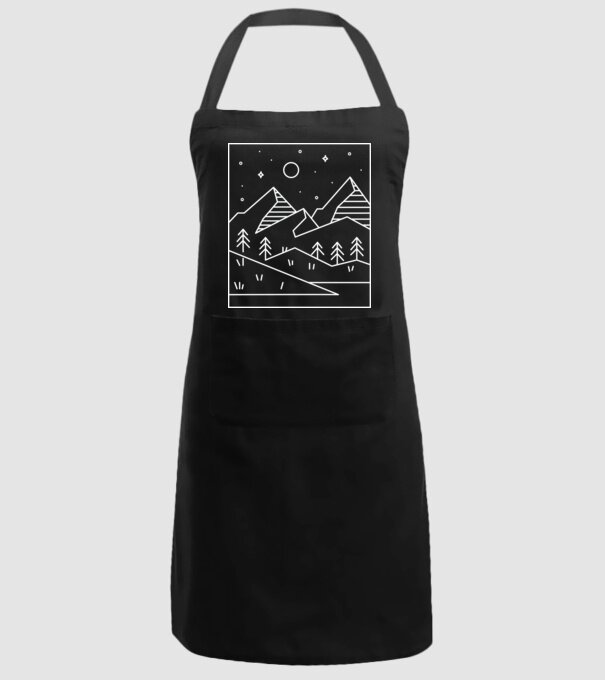 Peisaj geometric model negru pe tricou