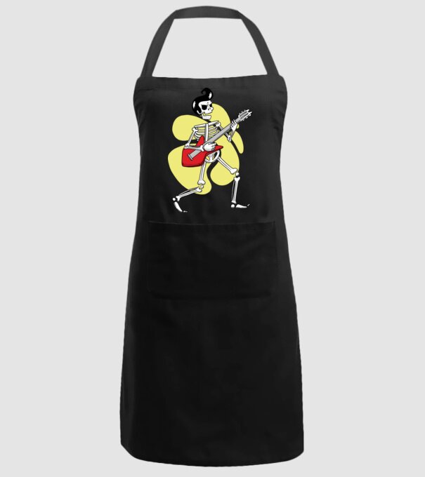 Schelet Elvis cu chitară model negru pe tricou