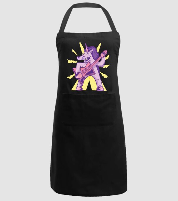 Unicorn cu chitara model negru pe tricou