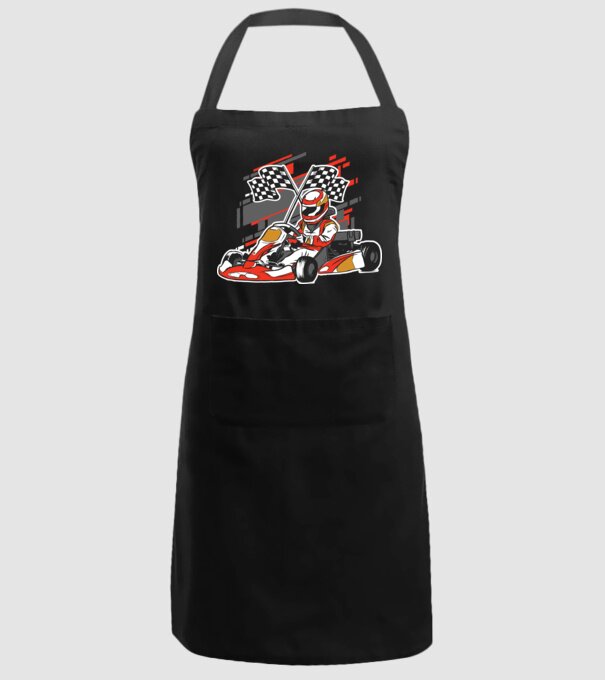 Gokart model negru pe tricou