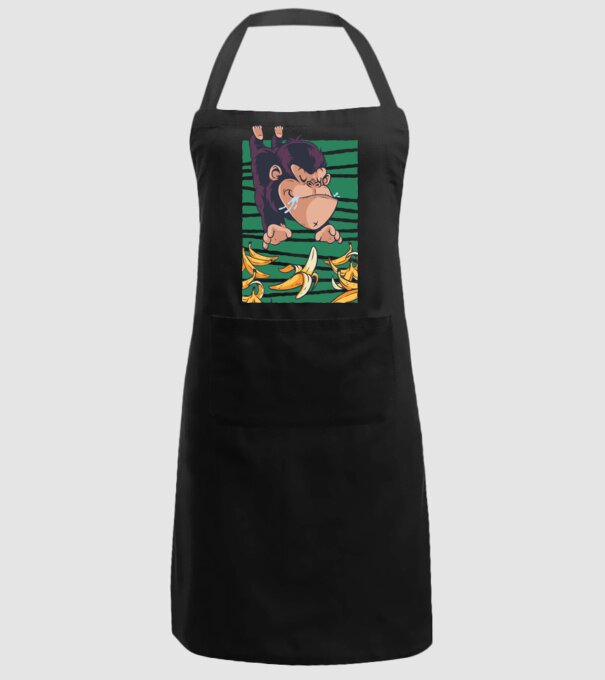 Gorilă Banană model negru pe tricou