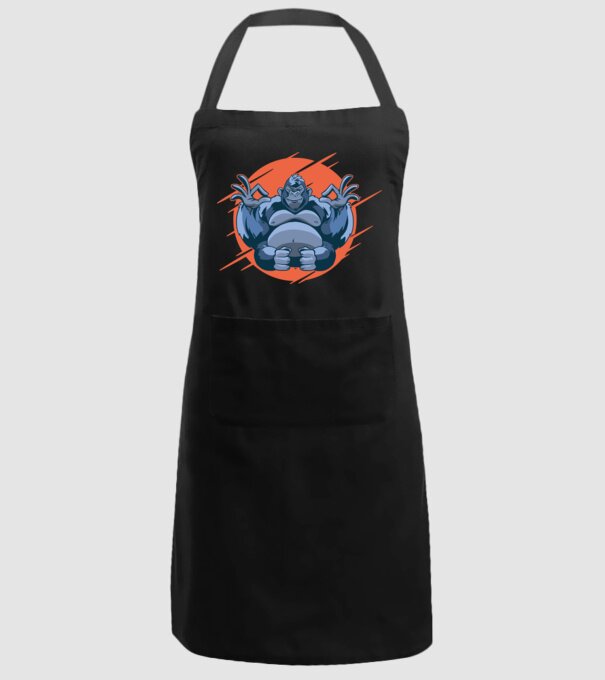 Gorilă Meditație model negru pe tricou