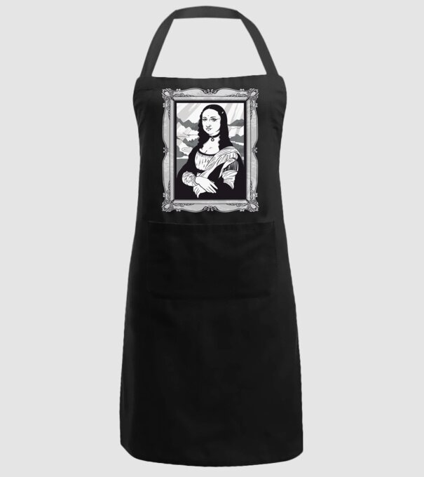 Mona Lisa gotică model negru pe tricou