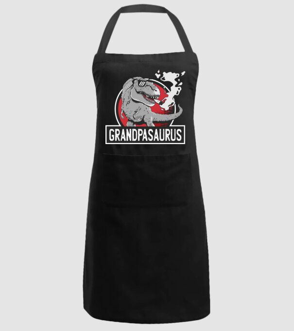 Grandpasaurus T-rex model negru pe tricou