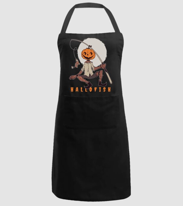 Hallofish - Pescar Halloween model negru pe tricou