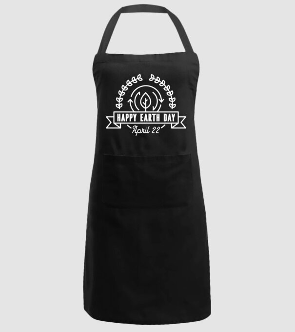 Happy Earth Day - Ziua Pământului model negru pe tricou