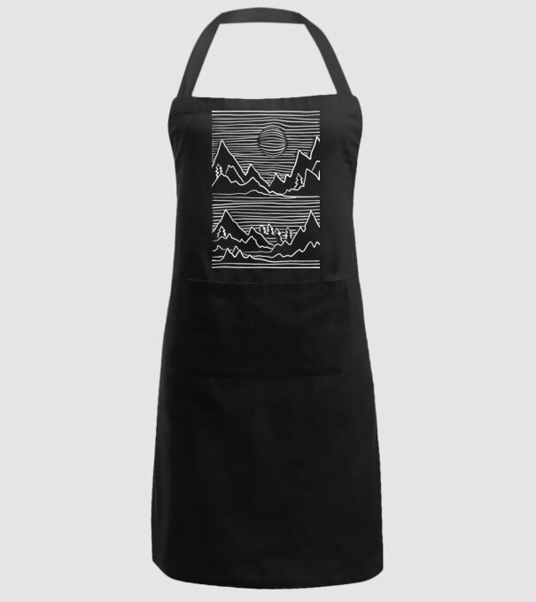 Munți grafică model negru pe tricou