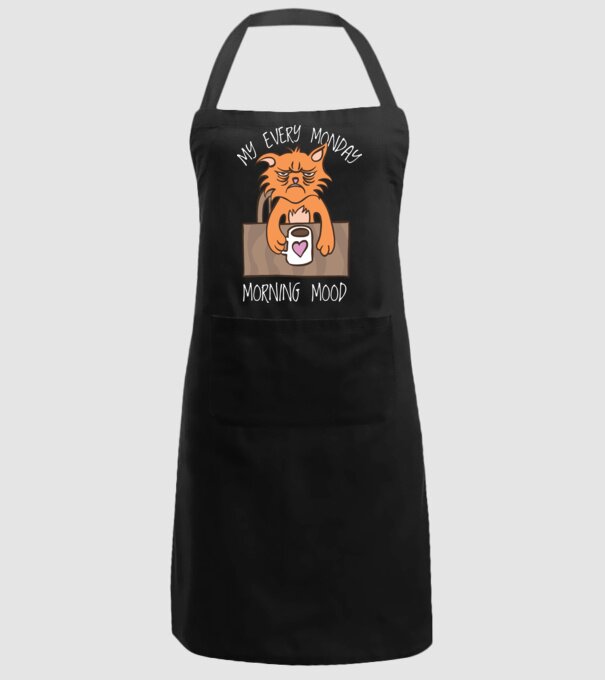 Starea mea de spirit de luni model negru pe tricou