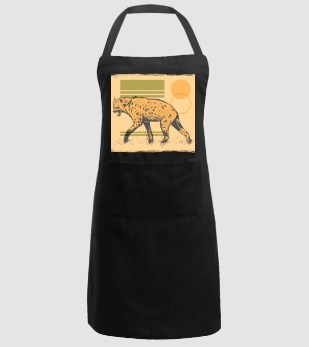 Hienă model negru pe tricou