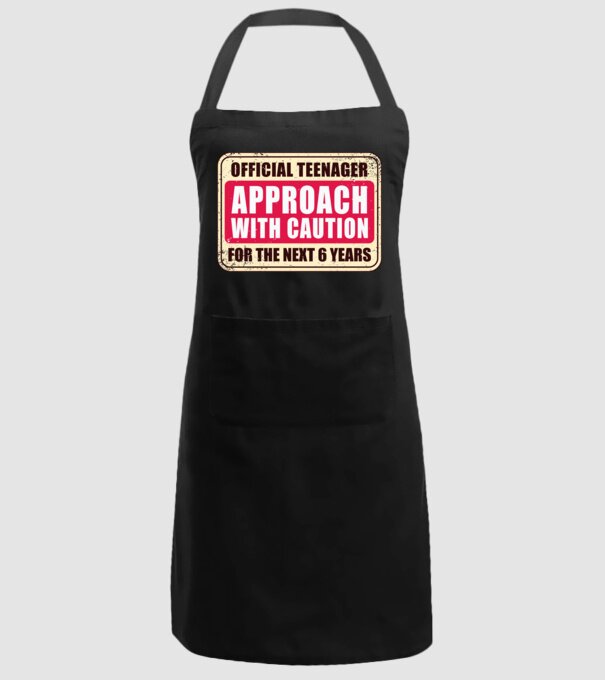 Adolescent oficial Abordați cu prudență model negru pe tricou