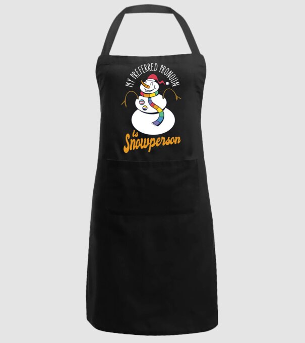 Om de zăpadă model negru pe tricou