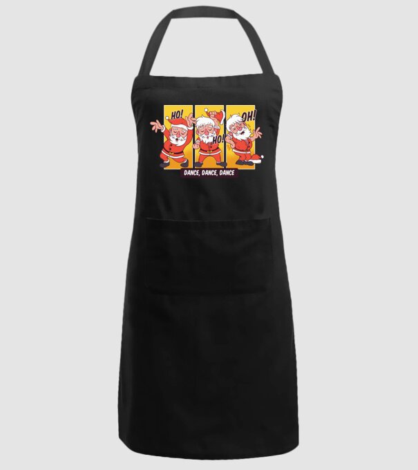 Hohoho dans Moș Crăciun model negru pe tricou