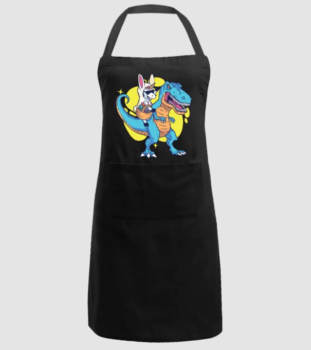 Dinozaur de Paște model negru pe tricou