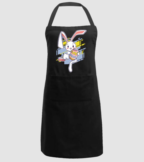 Iepuraș de Paște model negru pe tricou