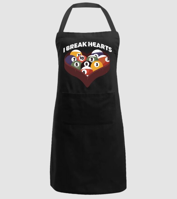 I break hearts - Biliard model negru pe tricou