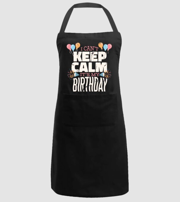 'I can''t keep calm it''s my birthday' model negru pe tricou