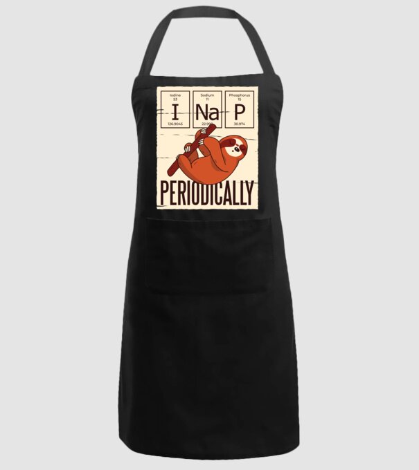 I NaP Periodic tricou leneș model negru pe tricou